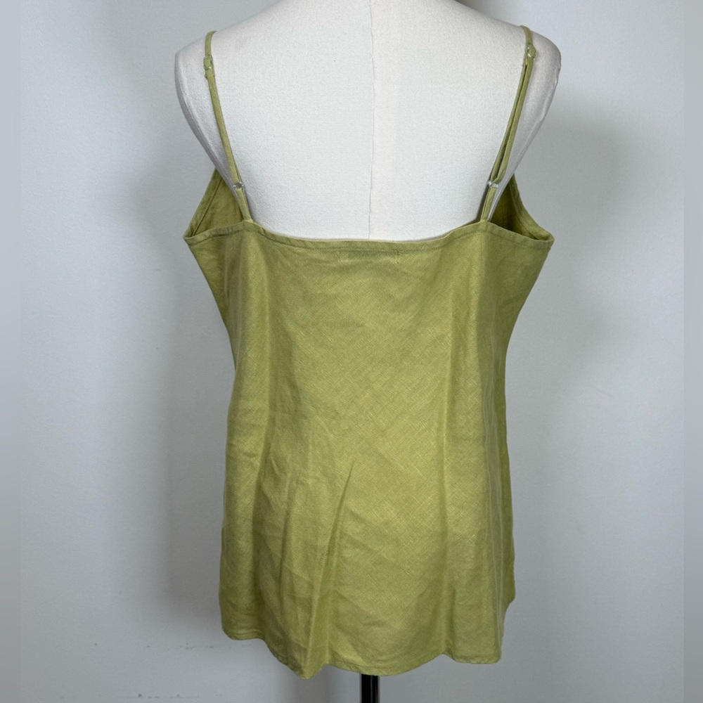 Cut Loose Pure Linen Tank Top Relaxed Fit Fresh Green Color Women’s Size Large - Picture 5 of 10